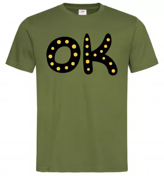 Мужская футболка Ok Оливковый фото