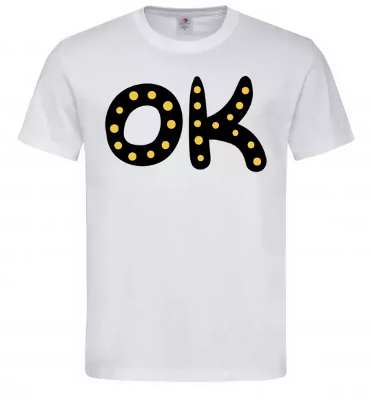 Мужская футболка Ok Белый фото