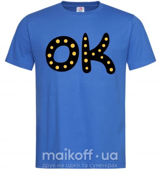 Чоловіча футболка Ok Яскраво-синій фото
