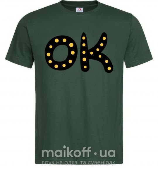 Чоловіча футболка Ok Темно-зелений фото