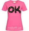 Жіноча футболка Ok Яскраво-рожевий фото