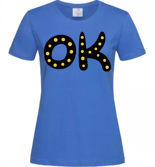 Жіноча футболка Ok Яскраво-синій фото