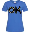 Жіноча футболка Ok Яскраво-синій Жіноча футболка Ok Яскраво-синій фото