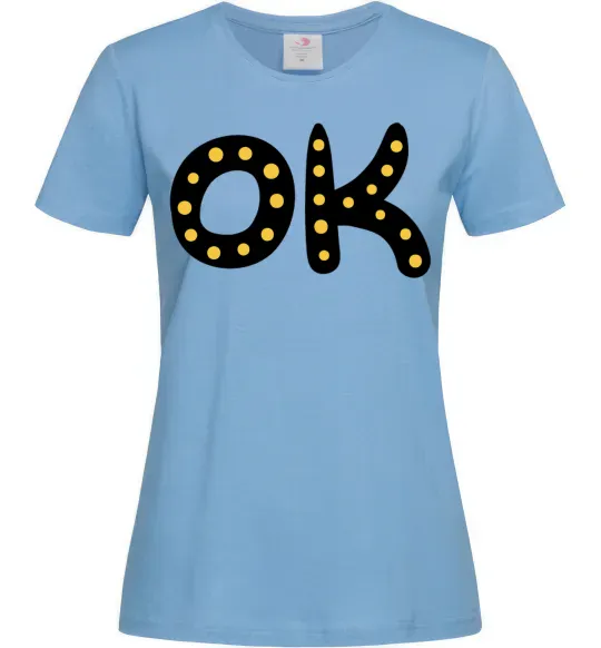 Жіноча футболка Ok Блакитний фото