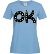 Жіноча футболка Ok Блакитний Жіноча футболка Ok Блакитний фото