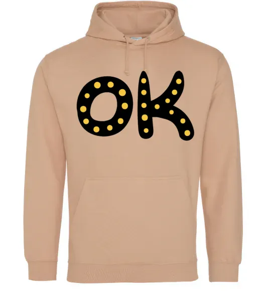 Женская толстовка (худи) Ok Песочный фото