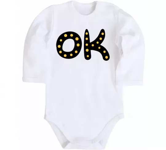 Дитячий бодік Ok Білий фото