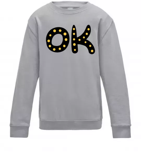 Дитячий світшот Ok Сірий меланж фото