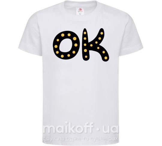 Детская футболка Ok Белый фото