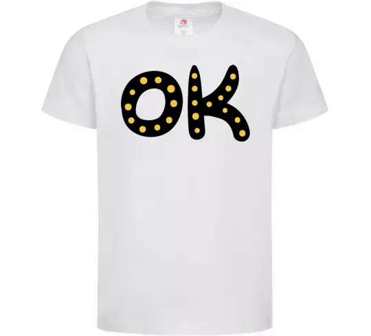 Детская футболка Ok Белый фото