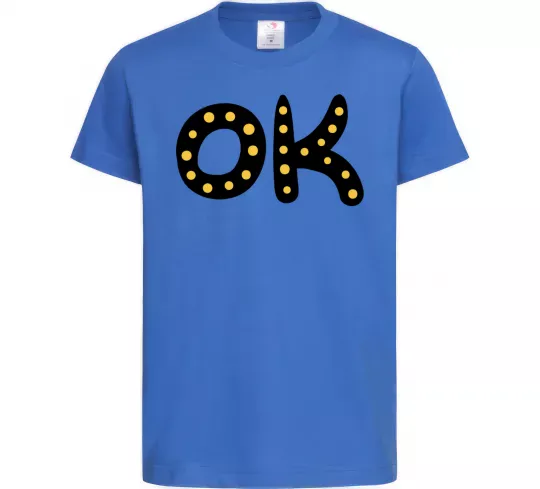 Детская футболка Ok Ярко-синий фото