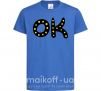 Детская футболка Ok Ярко-синий фото