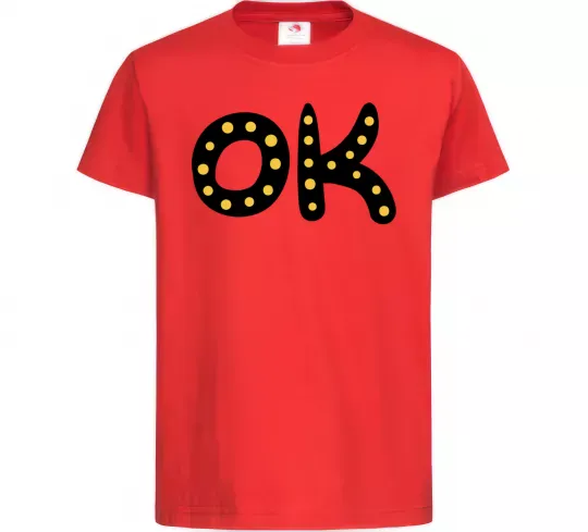Детская футболка Ok Красный фото