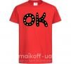 Детская футболка Ok Красный фото