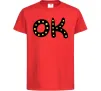 Детская футболка Ok Красный фото