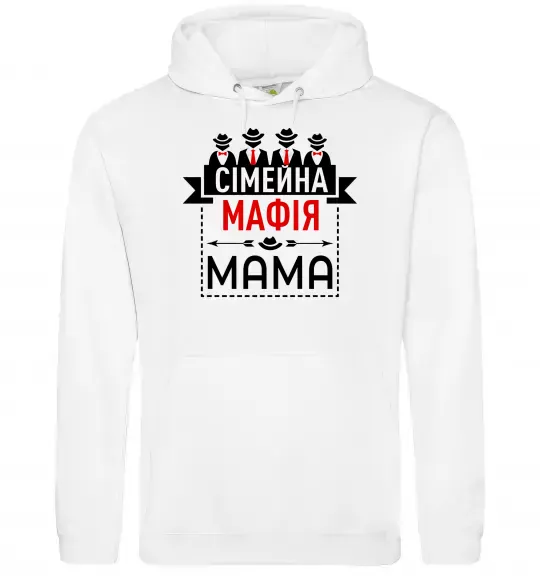 Жіноча толстовка (худі) Сіммейна мафія мама Білий фото