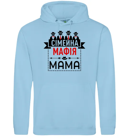 Жіноча толстовка (худі) Сіммейна мафія мама Блакитний фото
