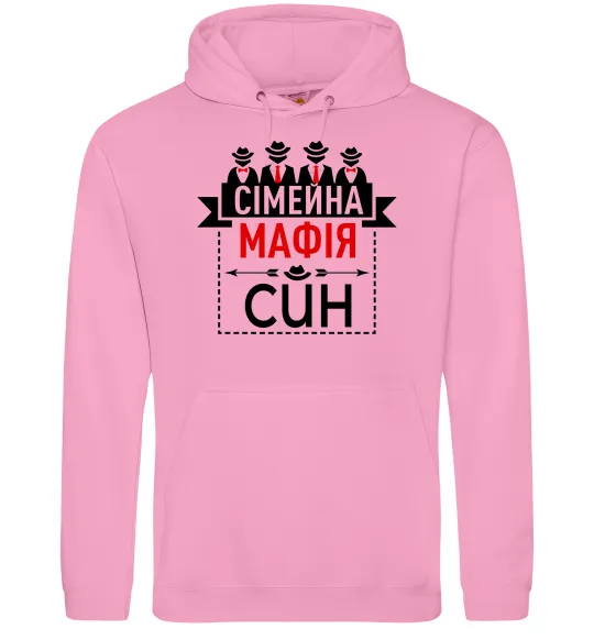 Чоловіча толстовка (худі) Сімейна мафія син Рожевий фото