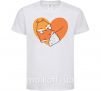 Детская футболка Лисички сердце Белый фото