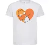 Дитяча футболка Лисички сердце Білий Дитяча футболка Лисички сердце Білий фото
