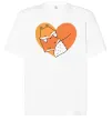 Футболка Оверсайз Лисички сердце Белый фото