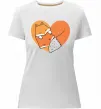 Женская премиум футболка Лисички сердце Белый фото