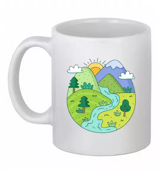 Чашка керамическая Наша планета Белый фото