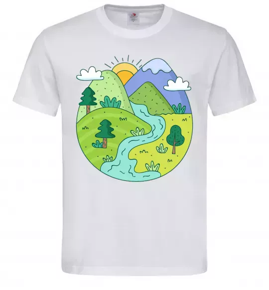 Чоловіча футболка Наша планета Білий фото