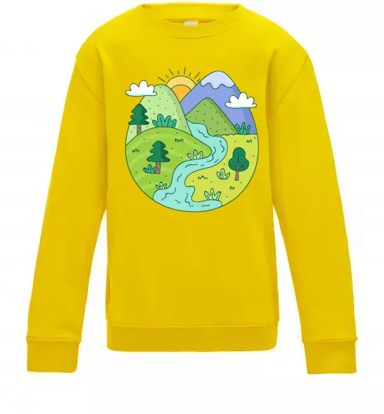 Дитячий світшот Наша планета Сонячно жовтий фото