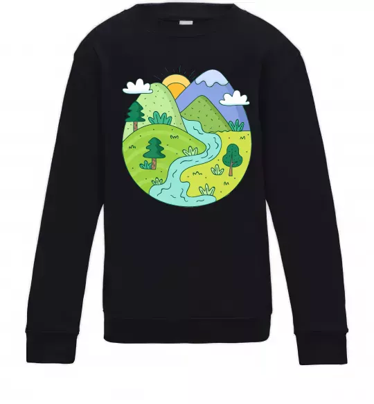 Дитячий світшот Наша планета Чорний фото