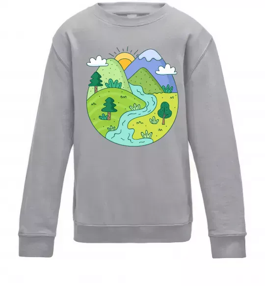 Дитячий світшот Наша планета Сірий меланж фото