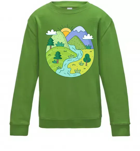 Дитячий світшот Наша планета Лаймовий фото