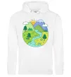 Мужская толстовка (худи) Наша планета Белый Мужская толстовка (худи) Наша планета Белый фото