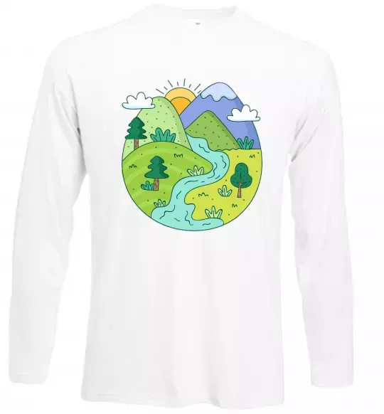Лонгслив Наша планета Белый фото