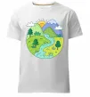 Чоловіча преміум футболка Наша планета Білий фото