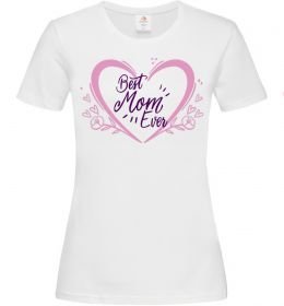 Женская футболка Best mom ever flower heart