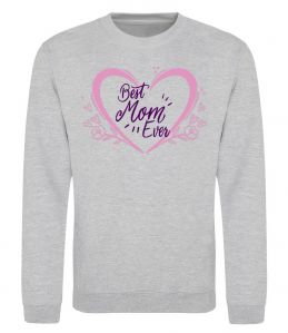 Свитшот Best mom ever flower heart