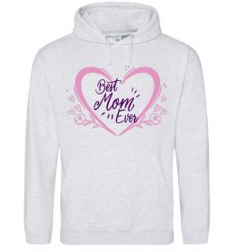 Жіноча толстовка (худі) Best mom ever flower heart