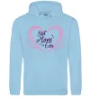 Жіноча толстовка (худі) Best mom ever flower heart Блакитний фото