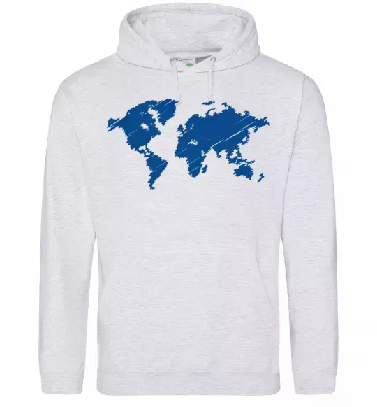 Чоловіча толстовка (худі) Карта Сірий меланж фото