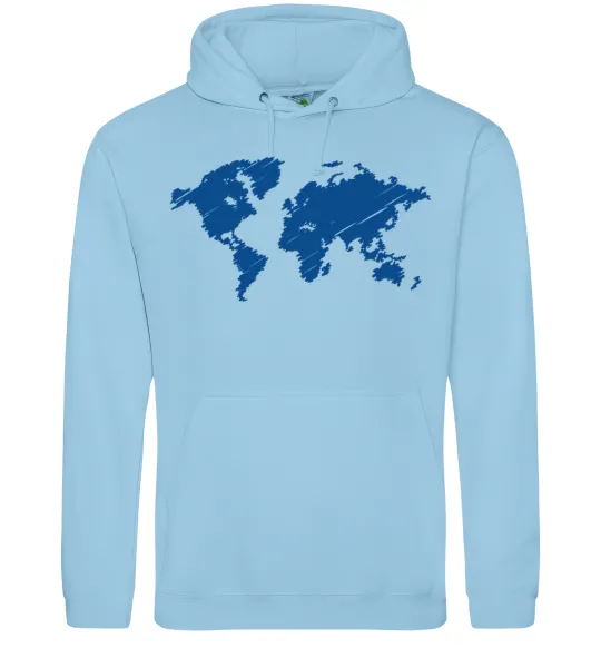Чоловіча толстовка (худі) Карта Блакитний фото