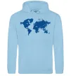 Чоловіча толстовка (худі) Карта Блакитний фото