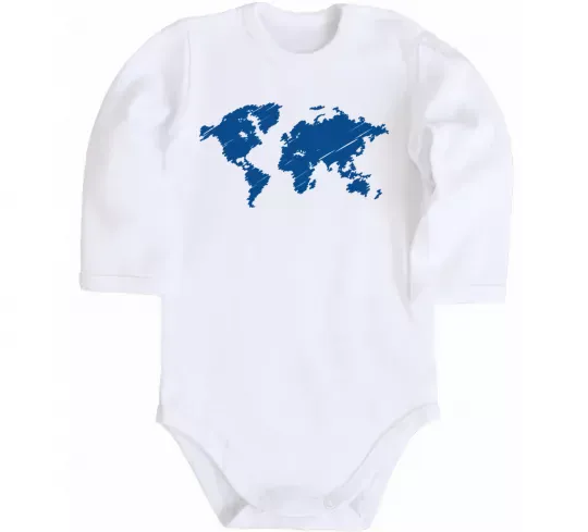 Дитячий бодік Карта Білий фото