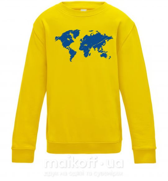 Детский Свитшот Карта Солнечно желтый фото