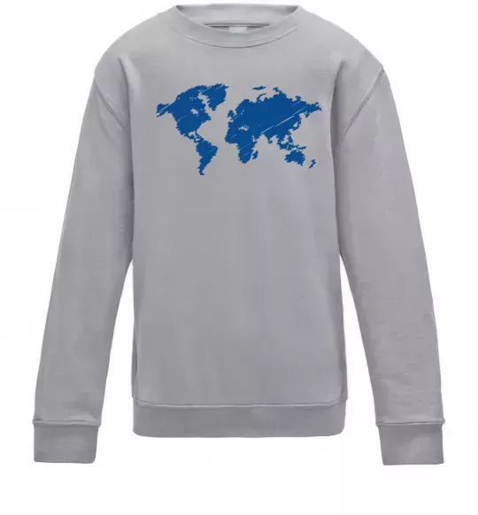 Дитячий світшот Карта Сірий меланж фото