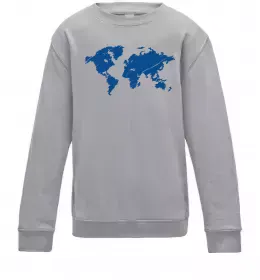 Детский Свитшот Resist plastic Серый меланж фото