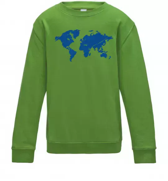 Дитячий світшот Карта Лаймовий фото