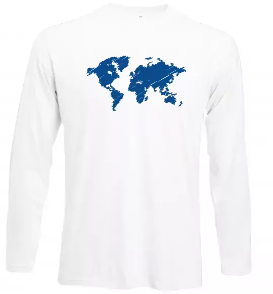 Лонгслів Карта Білий фото