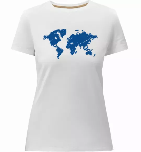 Жіноча преміум футболка Карта Білий фото