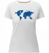 Жіноча преміум футболка Карта Білий фото
